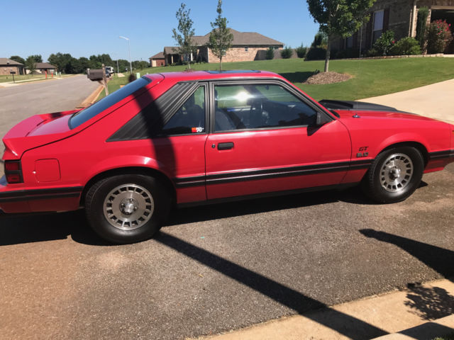 1983 Red Ford Mustang Hatchback