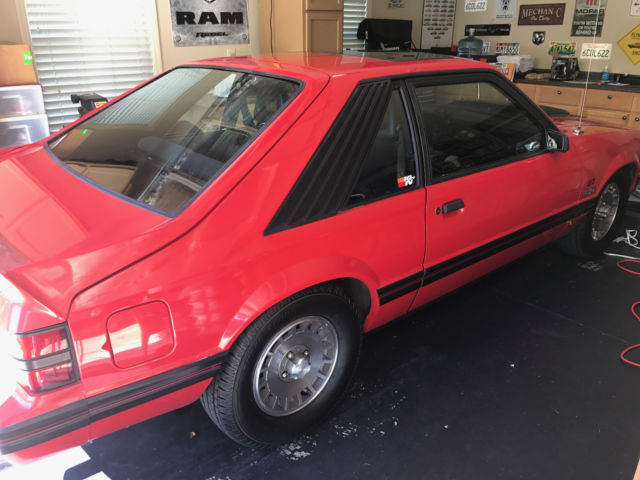 1983 Red Ford Mustang Hatchback