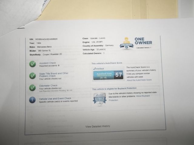 1984 Black Mercedes-Benz SL-Class Convertible