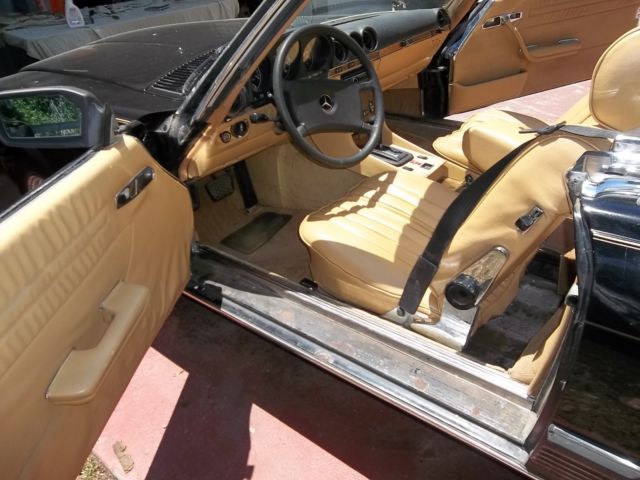 1984 Black Mercedes-Benz SL-Class Convertible