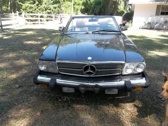 1984 Black Mercedes-Benz SL-Class Convertible