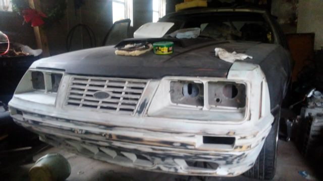 1984 epoxy primer Ford Mustang Hatchback