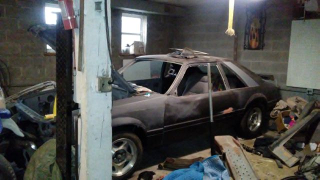 1984 epoxy primer Ford Mustang Hatchback