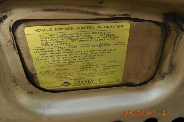 1985 Gold Nissan 300ZX Coupe