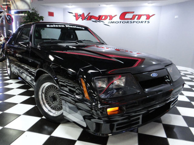 1985 Black Ford Mustang Hatchback
