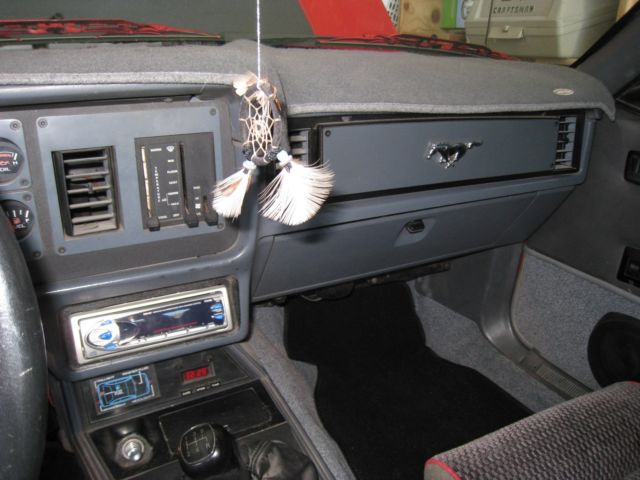 1985 Red Ford Mustang Convertible