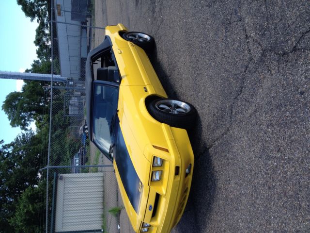 1985 Yellow Ford Mustang Convertible
