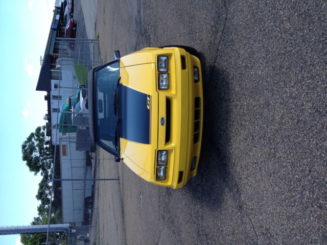 1985 Yellow Ford Mustang Convertible