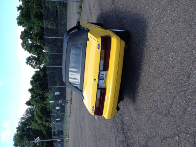 1985 Yellow Ford Mustang Convertible