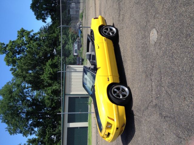 1985 Yellow Ford Mustang Convertible