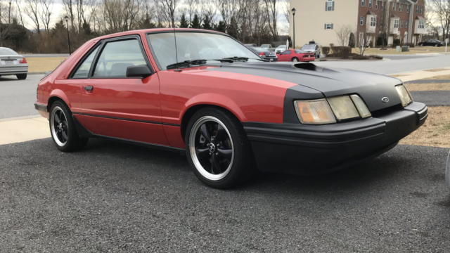 1985 Red Ford Mustang Coupe
