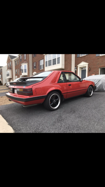 1985 Red Ford Mustang Coupe