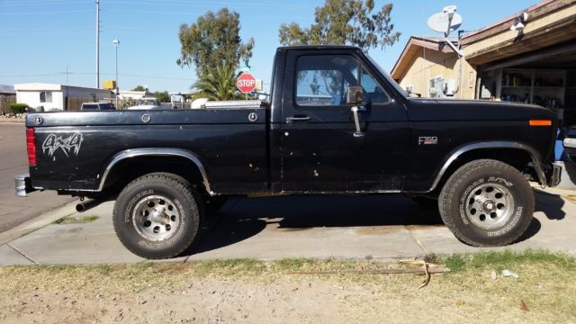 1986 Black Ford F-150 Standard Cab Pickup