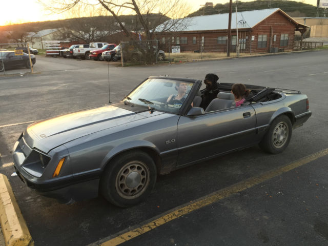 1986 Gray Ford Mustang Convertible