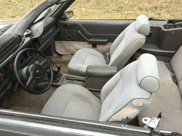 1986 Gray Ford Mustang Convertible