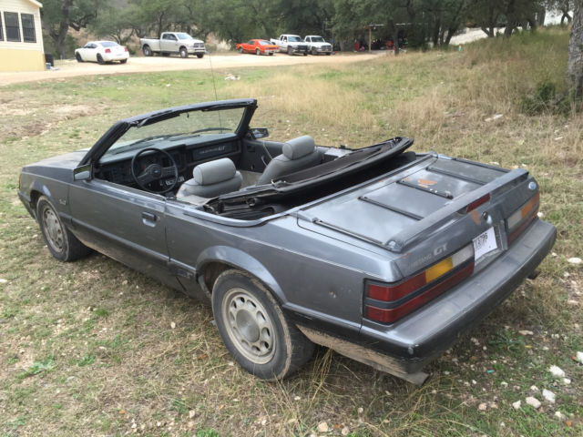 1986 Gray Ford Mustang Convertible