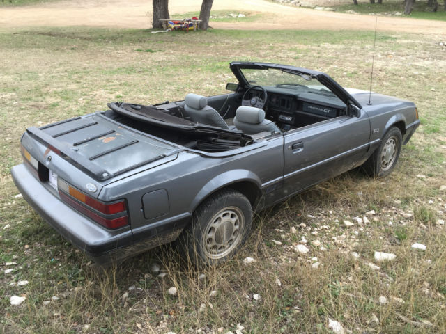 1986 Gray Ford Mustang Convertible