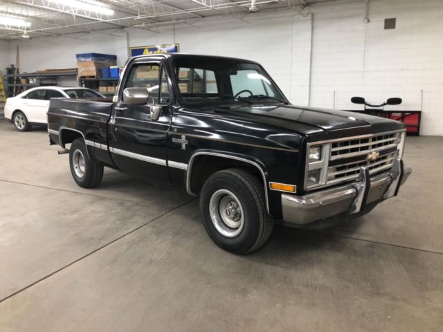 1987 Black Chevrolet C-10 Standard Cab Pickup
