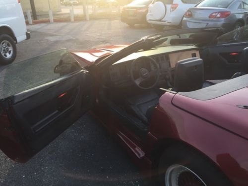 1987 Burgundy Chevrolet Corvette Convertible