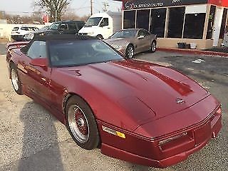 1987 Burgundy Chevrolet Corvette Convertible