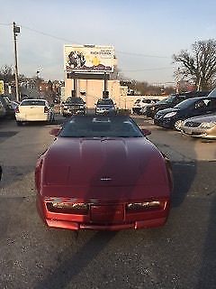 1987 Burgundy Chevrolet Corvette Convertible