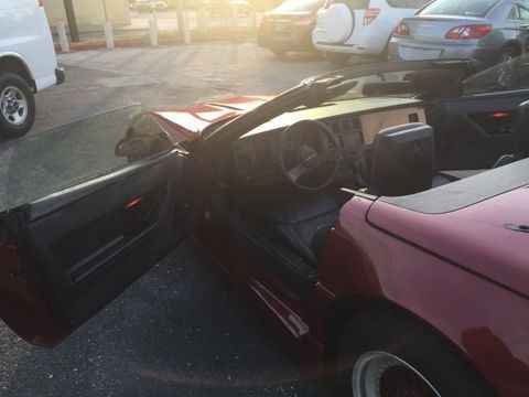 1987 Burgundy Chevrolet Corvette Convertible