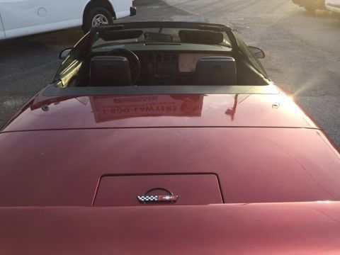 1987 Burgundy Chevrolet Corvette Convertible