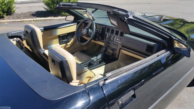 1987 Black Chevrolet Corvette Convertible