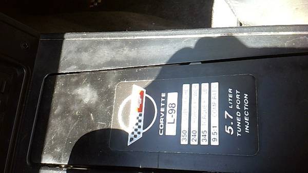 1987 Silver Chevrolet Corvette Coupe