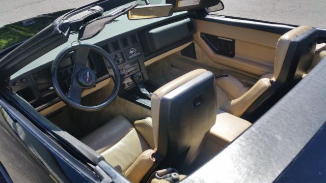 1987 Black Chevrolet Corvette Convertible