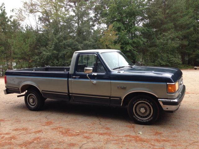 1987 BLUE/SILVER Ford F-150 STD CAB