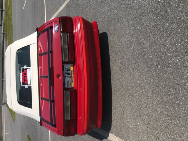 1987 Red Ford Mustang Convertible