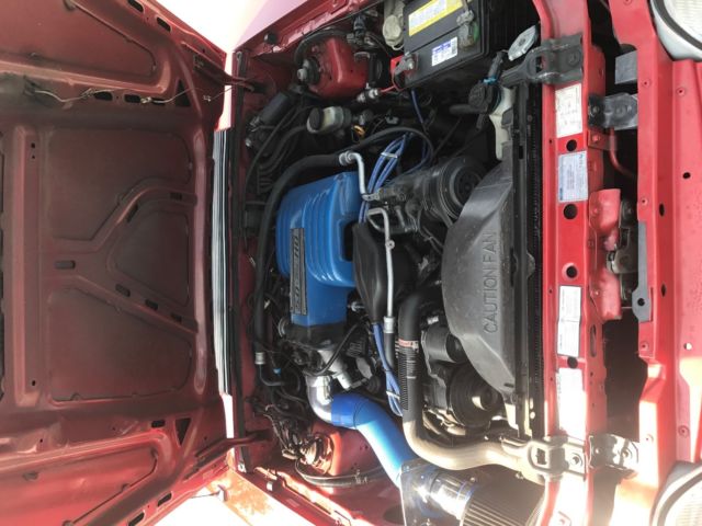 1987 Red Ford Mustang Convertible