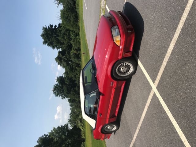 1987 Red Ford Mustang Convertible