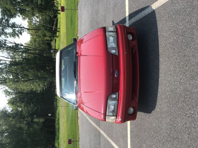 1987 Red Ford Mustang Convertible