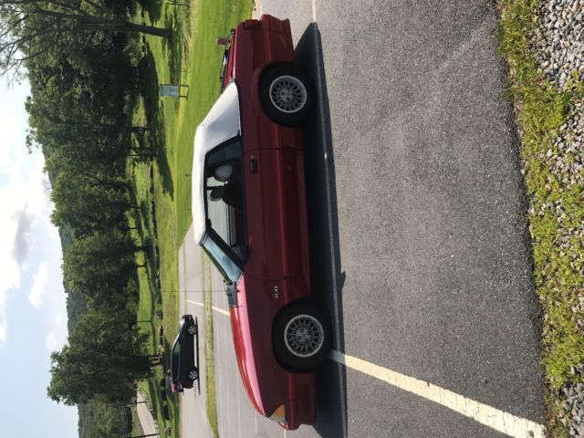 1987 Red Ford Mustang Convertible