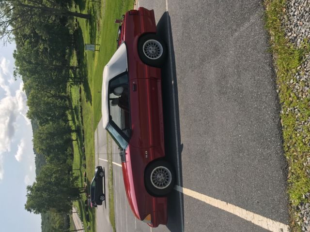 1987 Red Ford Mustang Convertible