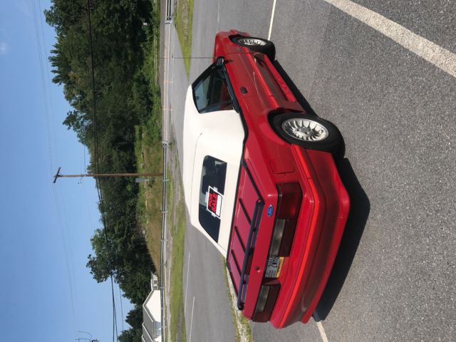 1987 Red Ford Mustang Convertible