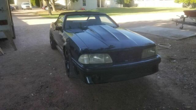 1987 Black Ford Mustang Convertible