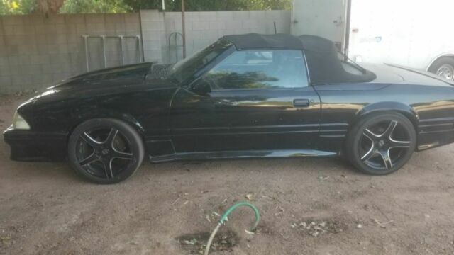 1987 Black Ford Mustang Convertible