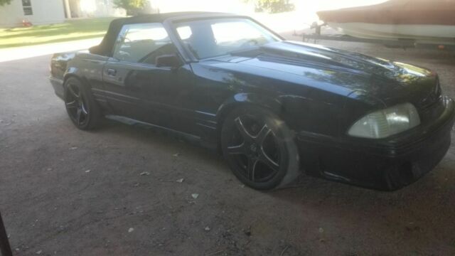 1987 Black Ford Mustang Convertible