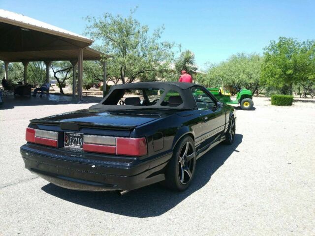 1987 Black Ford Mustang Convertible