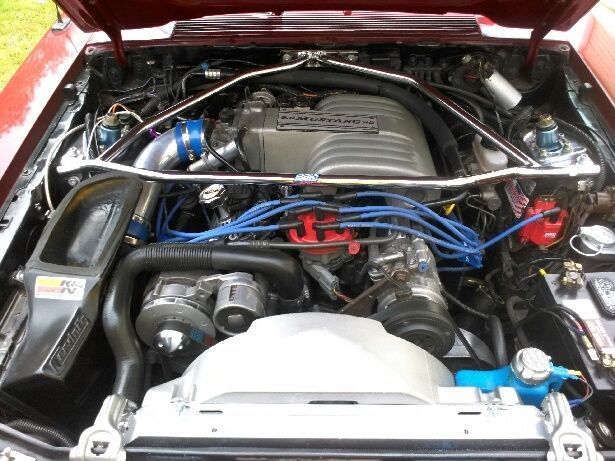 1987 CABERNET RED Ford Mustang COUPE HATCHBACK