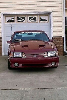 1987 CABERNET RED Ford Mustang COUPE HATCHBACK
