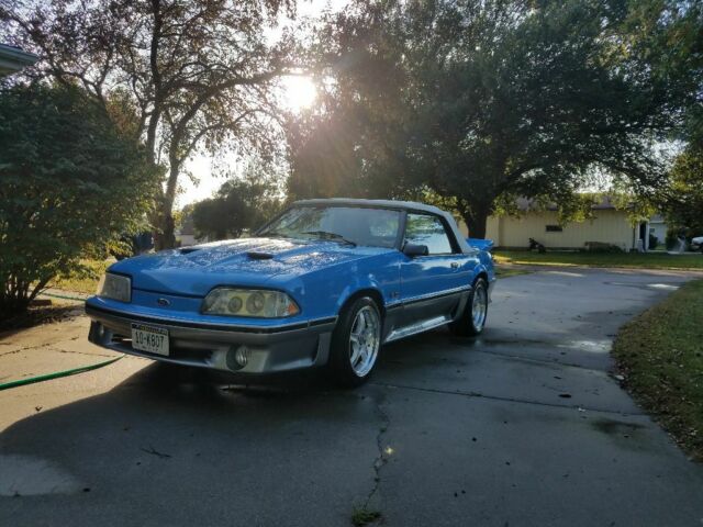 1987 Blue Ford Mustang Convertible