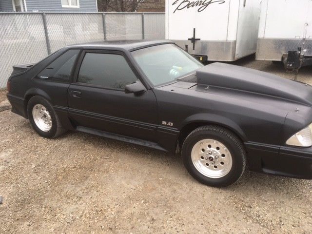 1987 Flat Black Ford Mustang Coupe
