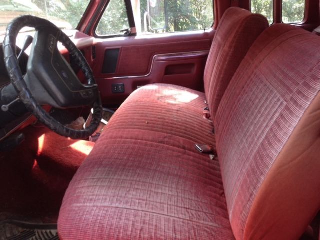 1988 Burgundy Ford F-250 Extended Cab Pickup