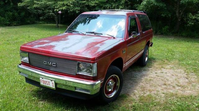 1988 Burgundy GMC S-15  JIMMY 2  DOOR
