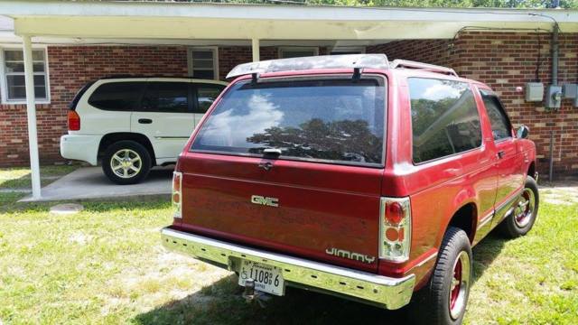 1988 Burgundy GMC S-15  JIMMY 2  DOOR