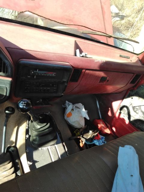 1989 Burgundy Ford F-250 long bed full size hd